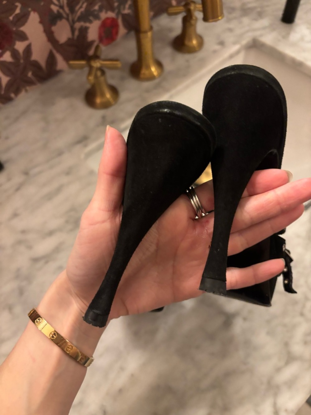 Dior Black Eyelet Slide Mules - Picture 7 of 7